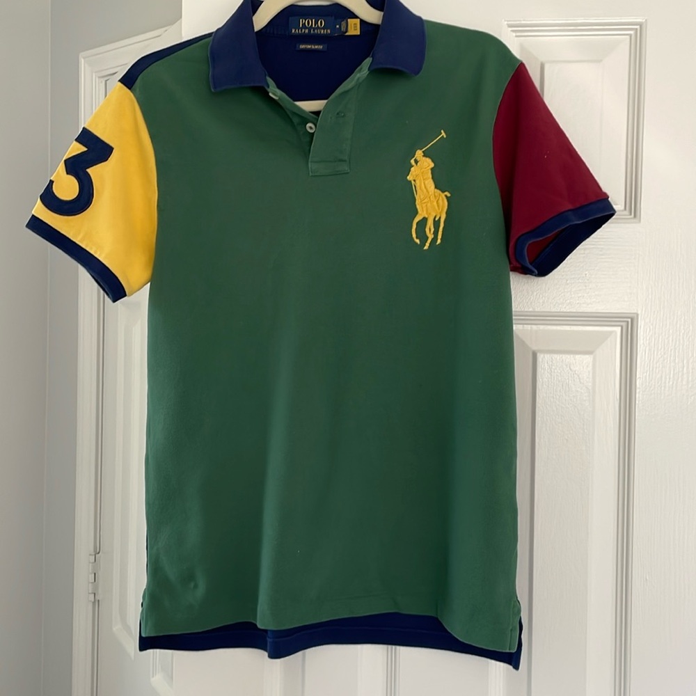 Polo Ralph Lauren Men's Custom Slim-Fit Big Pony Polo Shirt Size M